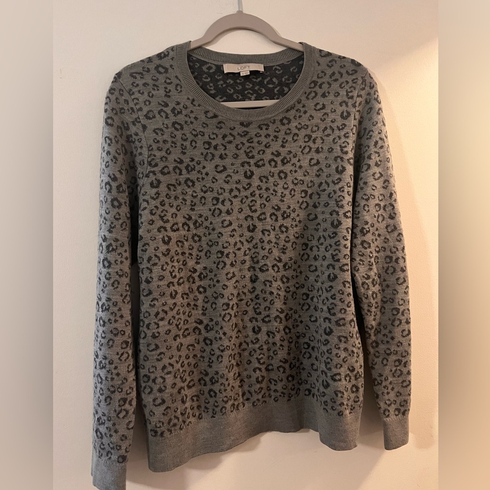 LOFT leopard sweater